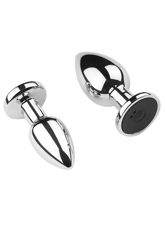 Металлическая анальная пробка с вибрацией и дистанционным управлением, 7 см No Brand (315725446)