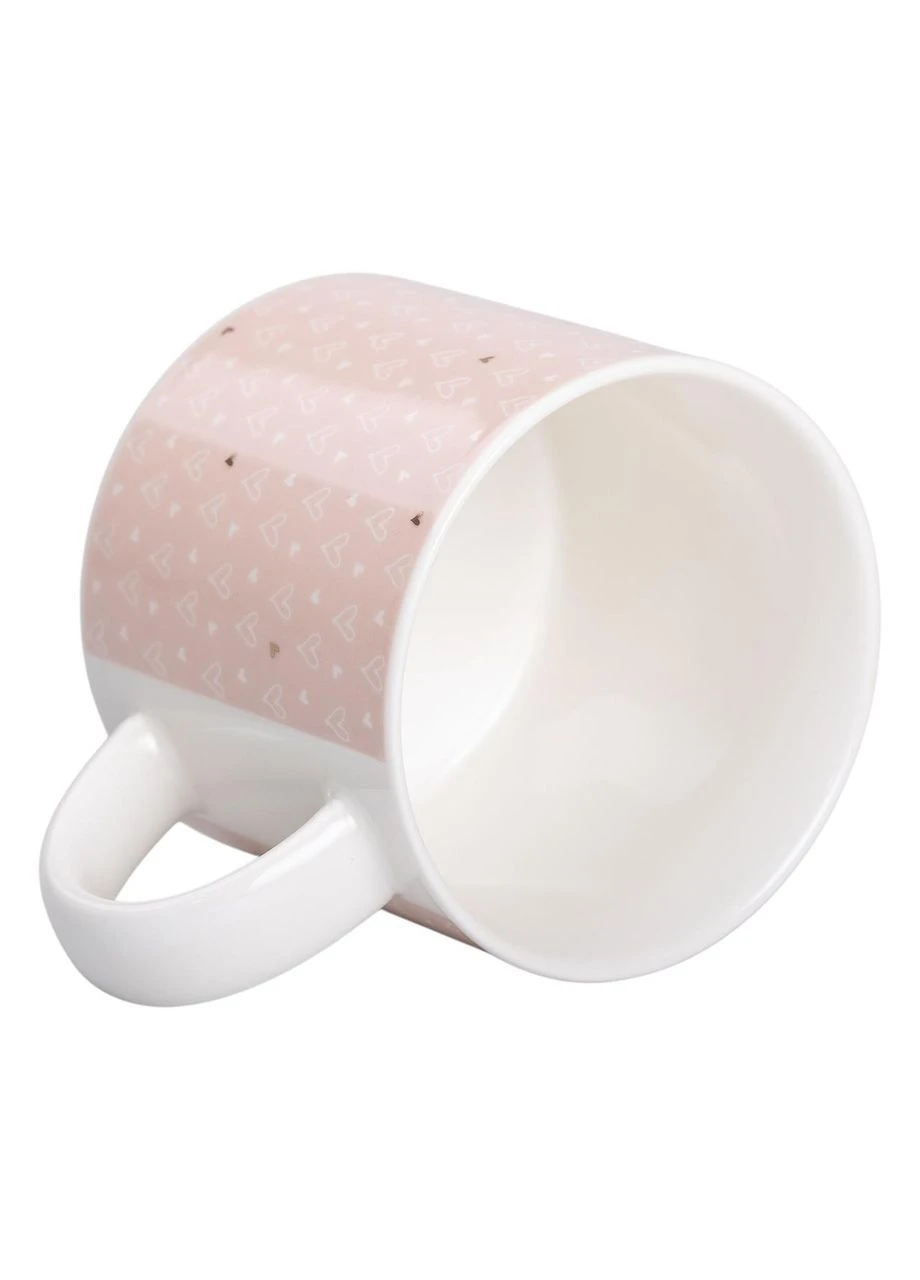 Фарфоровая кружка 350 (мл) для кофе и чая Розовая RX-N240126P Liling Rongxiang Ceramic (377036868)