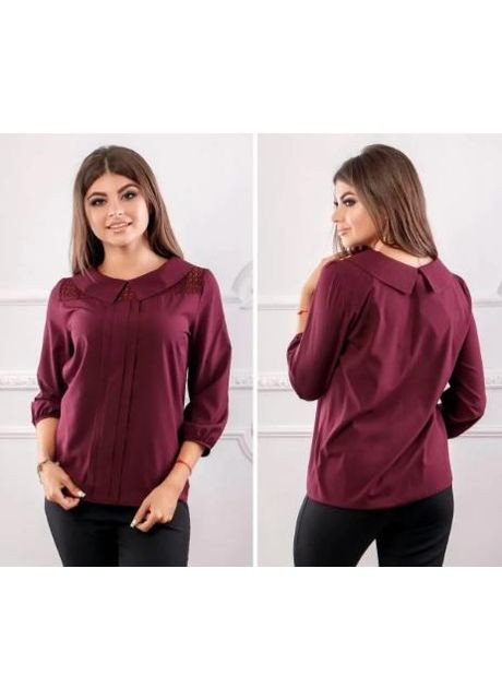 Комбінована блуза 124 слива KHAN