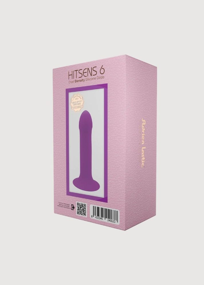 Фалоімітатор термореактивний Hitsens 6 на присосці, фіолетовий Adrien Lastic (331169002)