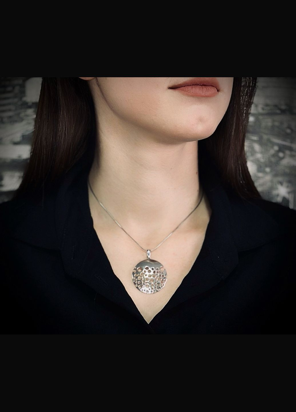 Срібний круглий кулон — лаконічна масивність Family Jewelry House (340496823)