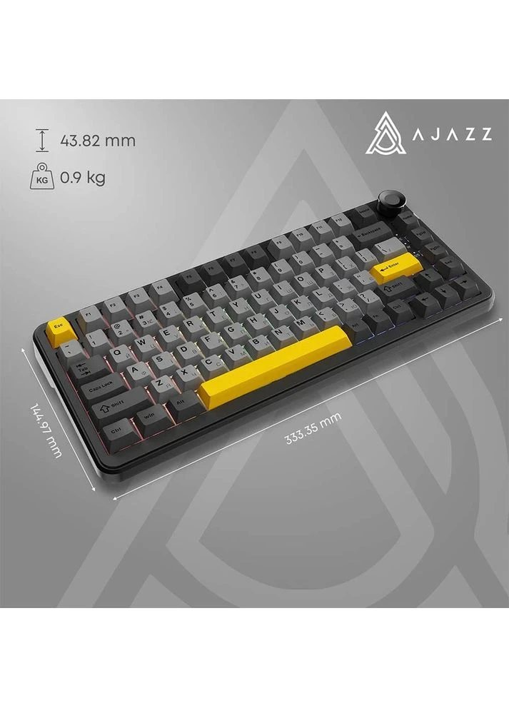 Bluetooth Клавіатура AK820 MAX PLUS Daydream Switch Wireless/Bluetooth/USB Black (AK820MAX-DD-BGY) UA Ajazz (399970053)