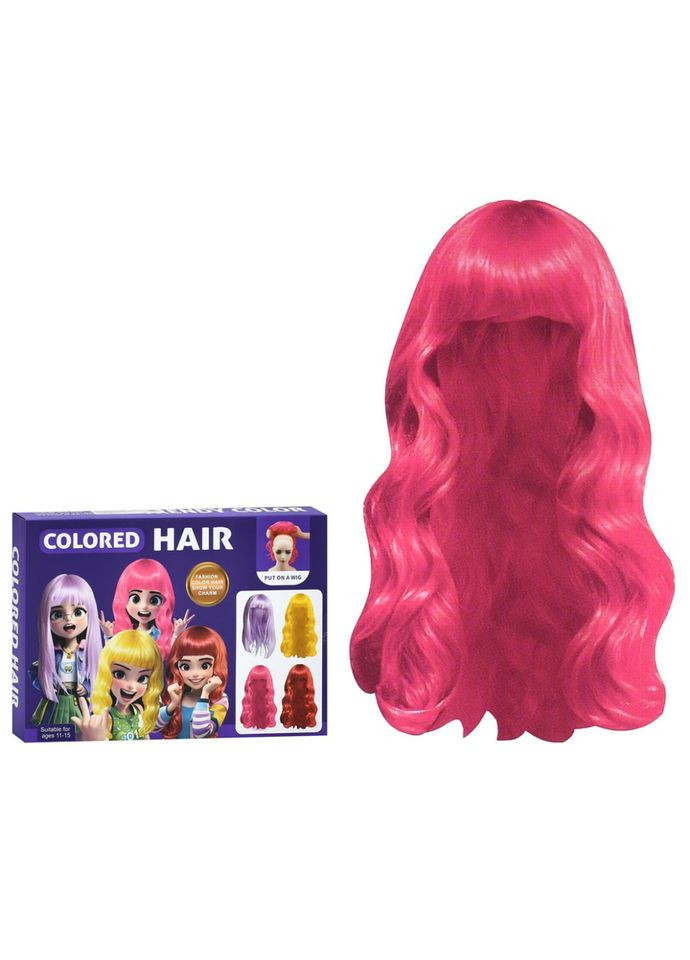 Дитячий набір аксесуарів "Colored Hair" C2010 перука 34 см, гребінець Bambi (365655373)