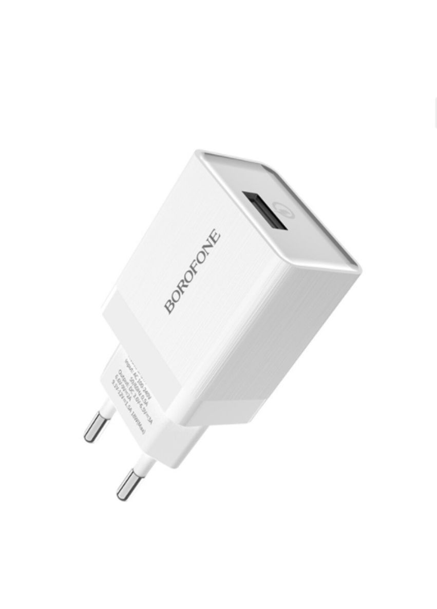 Мережевий зарядний пристрій charger set(Micro) 10.5W White (6931474700735) Borofone BA20A Sharp single port (325420760)