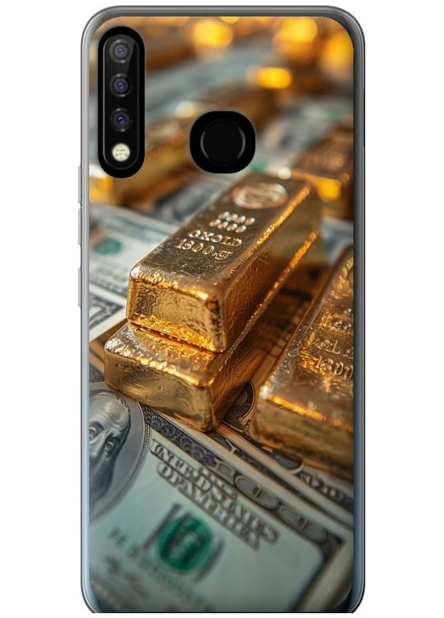 Силіконовий чохол 'Злитки та долари' для Endorphone Tecno Camon 12 CC7 (291132864)