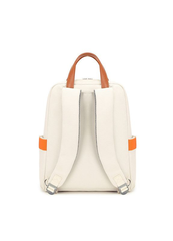 Рюкзак-сумка жіночий міський тканинний з відділом для ноутбука Молочний (код: IBR199O) Bagi (331613622)