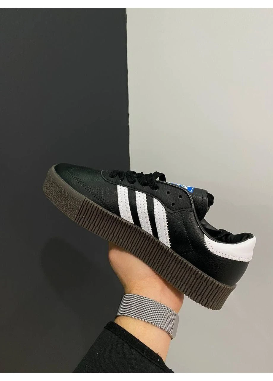 КРОСІВКИ ЖІНОЧІ ADIDAS SAMBA BLACK GUM АДІДАС САМБА ЧОРНІ No Brand чорні демісезони (392016767)