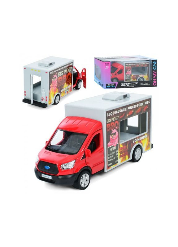 Машина Ford Transit инерционна с крепким металлическим корпусом и открывающими элементами14.5 см. Автосвіт (328266008)