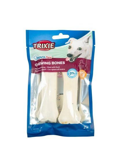 Ласощі Denta Fun Duck Chewing Bones для собак Кісточка для чищення зубів з качкою 12 см 120 г/2 шт Trixie (331651505)