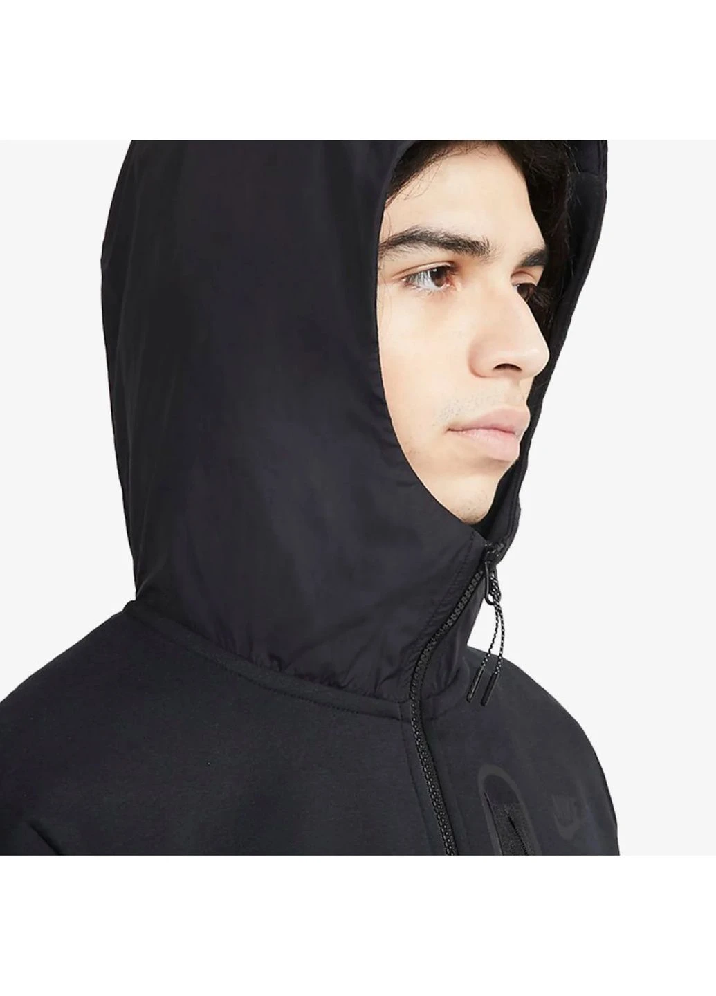 Мужская толстовка M Nsw Tch Flc Fz Wvn Hoode Mix Black Nike (364837710)