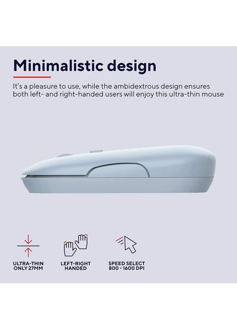 Миша Trust Puck Wireless/Bluetooth Silent Blue (278650995)