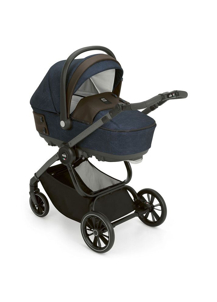 Коляска 3 в 1 TECHNO SOUL, серая рама, цвет синий (805T/V99/980/724K) CAM (307836285)