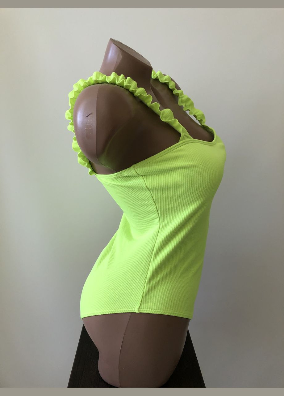 Салатовый летний женский сплошной купальник. No Brand