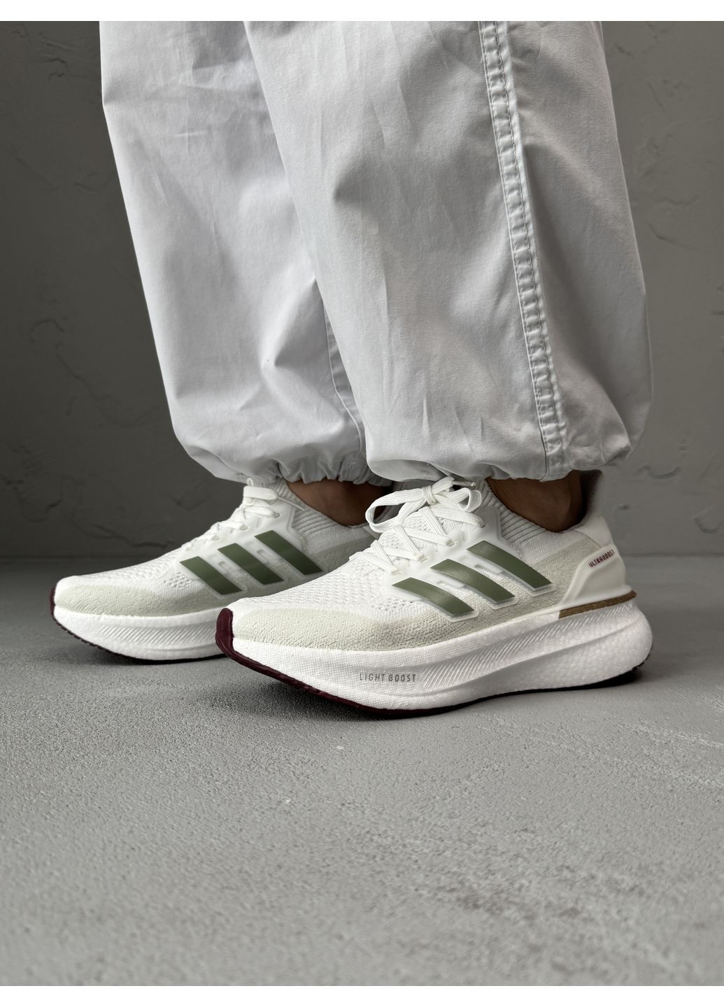 Сірі Осінні кросівки чоловічі adidas ultraboost 5x beige / green адідас ультрабуст No Brand