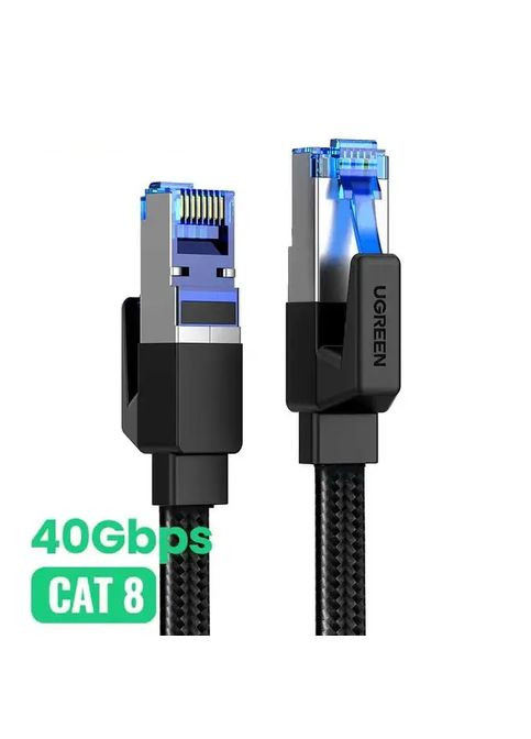 Високошвидкісний патч корд NW190 3 метри мережевий кабель 40 Гбіт\с Ethernet RJ45 Cat 8 плоский (40172) Ugreen (300523797)