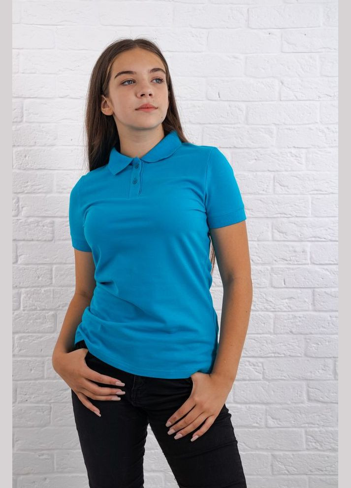 Бирюзовая футболка поло женская CLASSIC M(44) TvoePolo - (316321643)