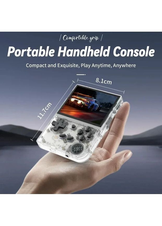 Портативная консоль RG35XX+ Plus H700 IPS 1/64GB с Linux Cortex A53 и набором из 5000 классических игр White Anbernic (369936401)