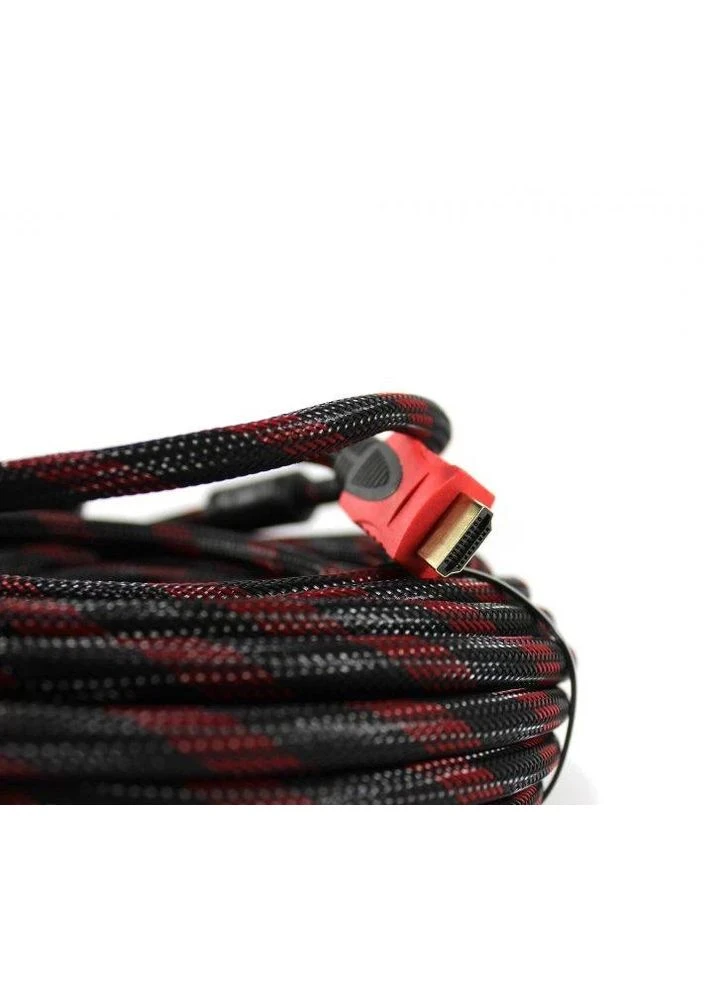 Длинный Hdmi кабель 10 метров толстый и качественный в оплетке черно красной Merlion (279827346)