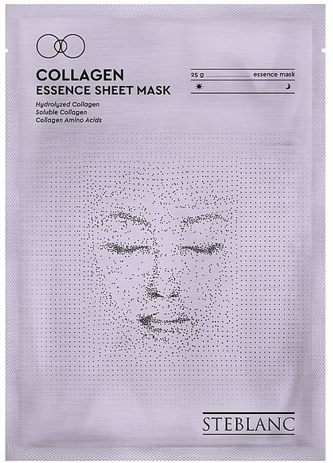Тканинна маска-есенція для обличчя з колагеном Collagen Essence Sheet Mask 25g (2-1017652) Steblanc (369792455)