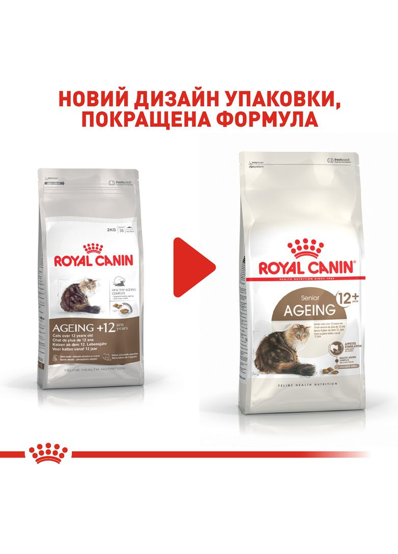 Сухой корм для зрелых домашних кошек Ageing 12+ 2 кг (3182550786218) (2561020) Royal Canin (279570564)