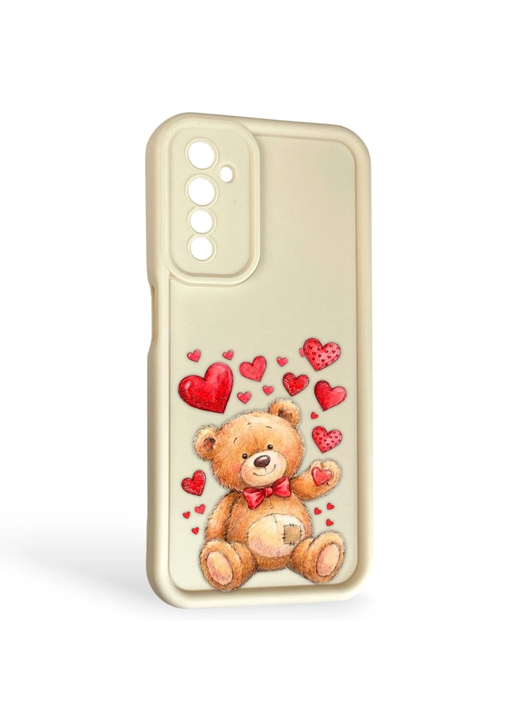 Чохол силіконовий Soft Touch з 3D принтом милий ведмедик для 6 молочний (Повний захист камери) Realme (378972049)