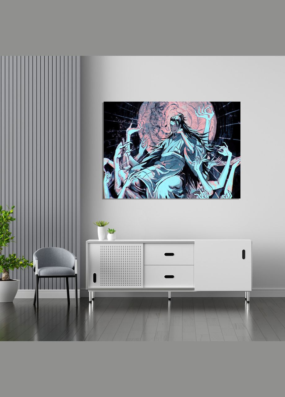 Плакат- з принтом Jujutsu Kaisen Магічна битва Geto Suguru Гето Сугуру сотні проклятий A4 А2 Кавун постер (316210312)