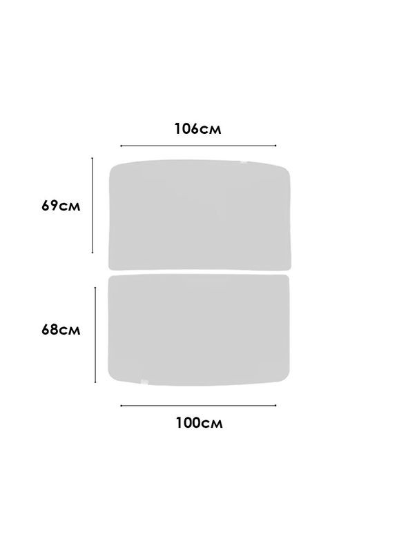 Автомобільна сонцезахисна шторка для панорами для авто Tesla Model Y 2020-2024 White 2 шт. Lesko (360505271)