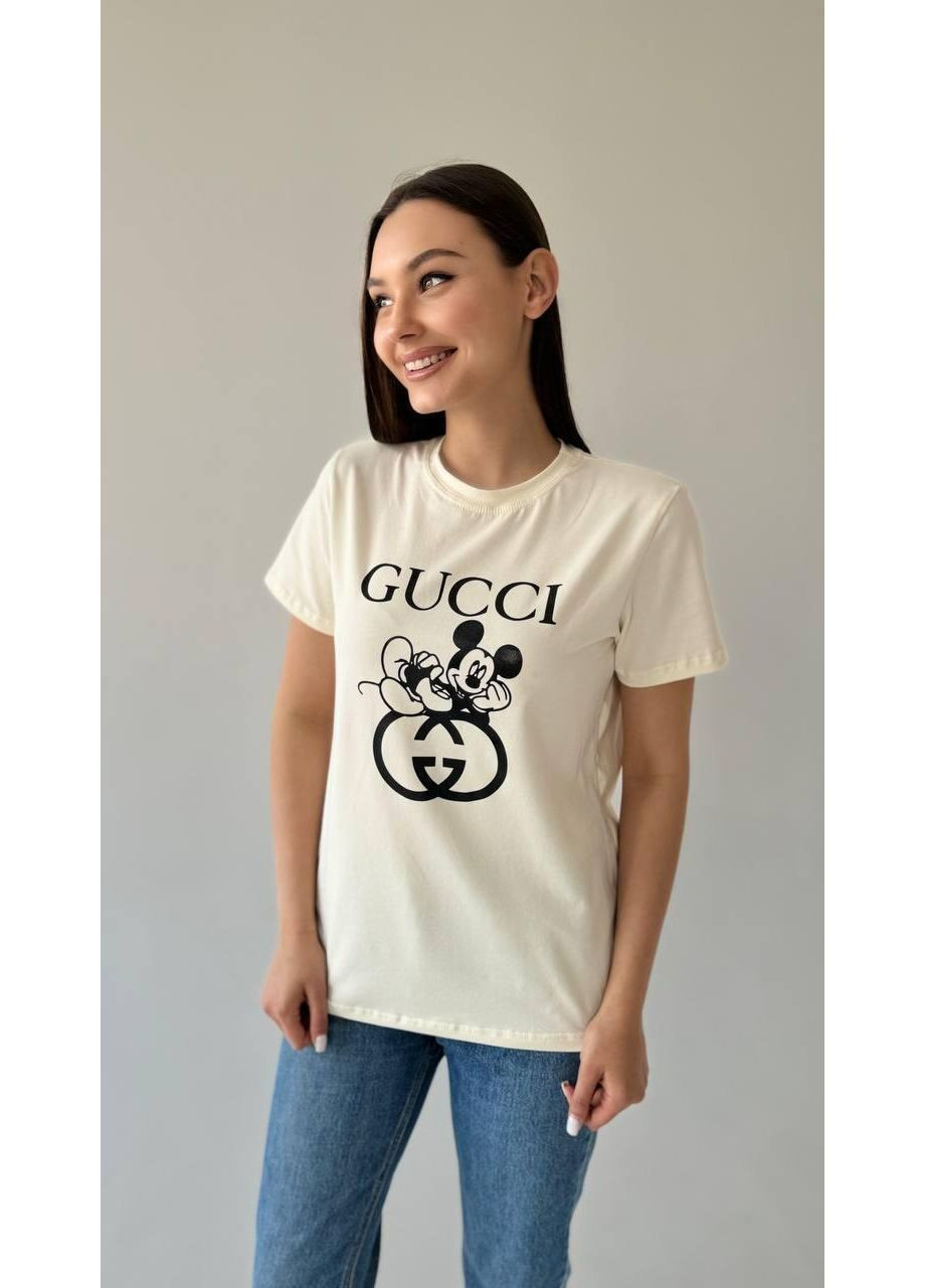 Женская футболка молоко No Brand - (368765969)