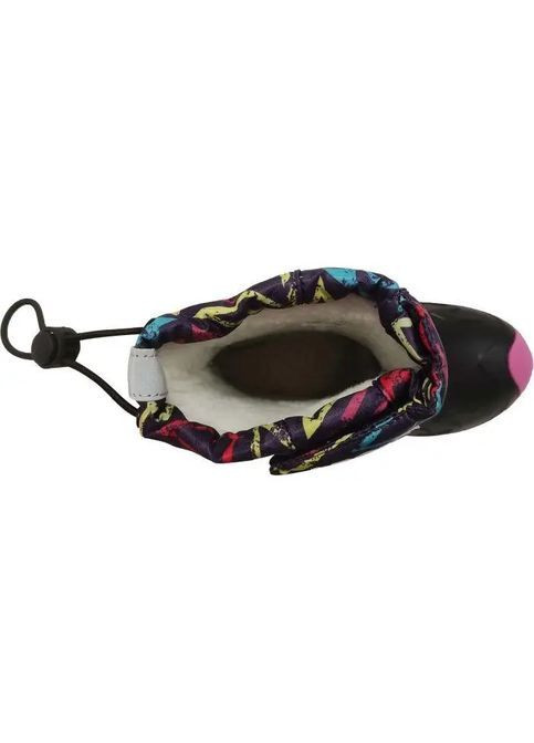 Розовые стильные зимние дутики для девочки с ярким принтом No Brand