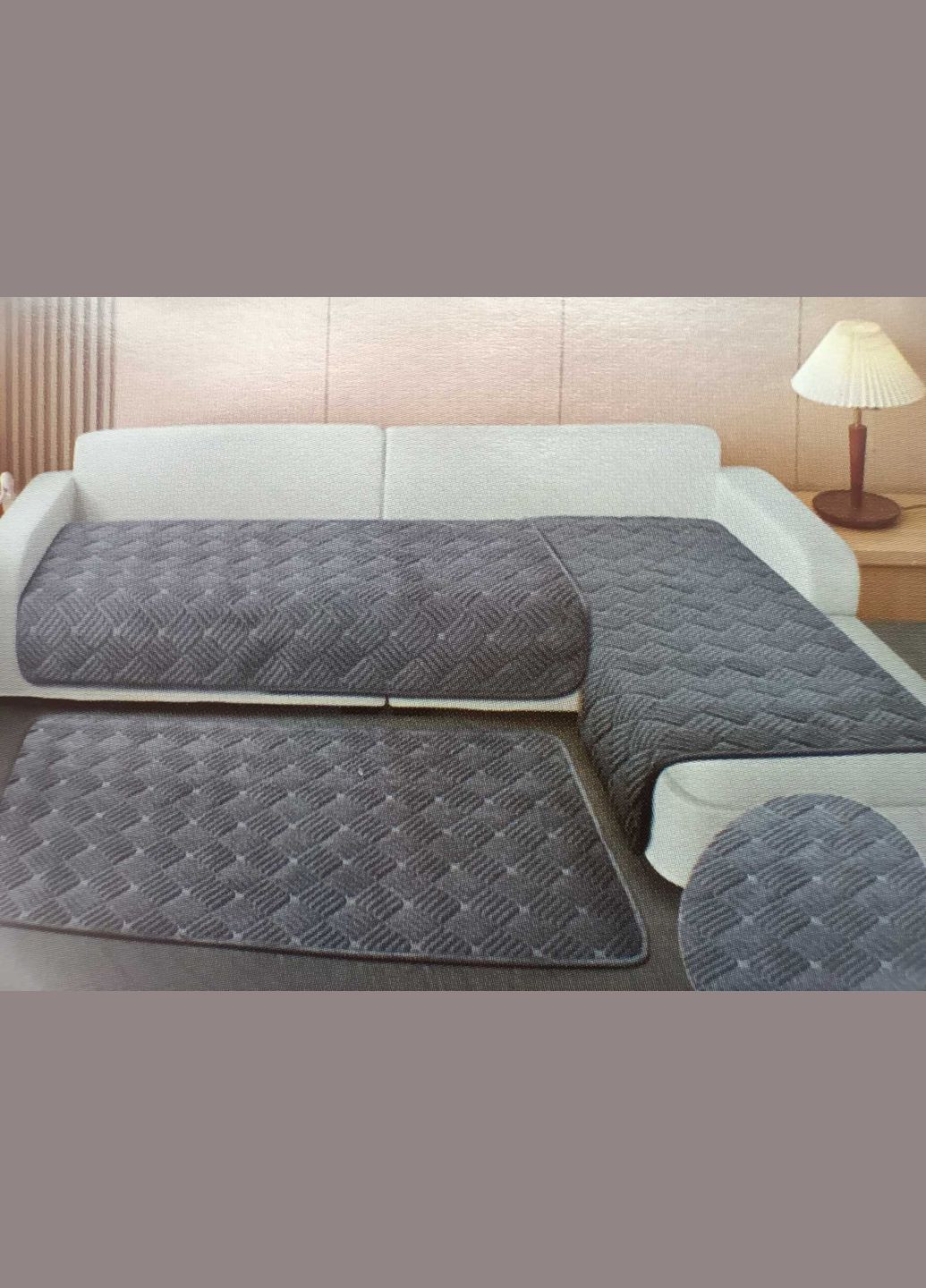 Накидки-дивандеки покрывало чехол на диван и кресла, натяжная универсальная накидка на 3 полотна. RW (327424823)