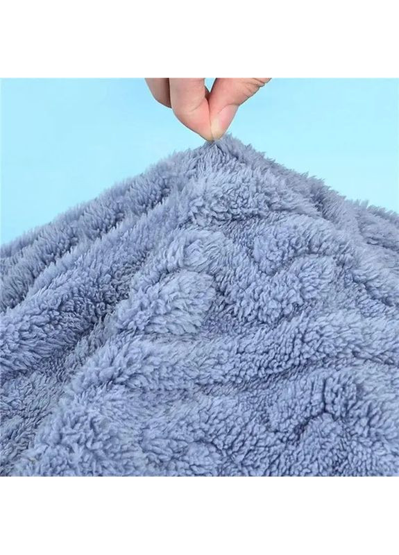 Темно-блакитна зимня стильна комфортна тепла піжама з вишуканим візерунком косичка, домашній піжамний плюшевий комплект світшот + брюки No Brand піжама з вишуканим візерунком Косичка фіолетовий