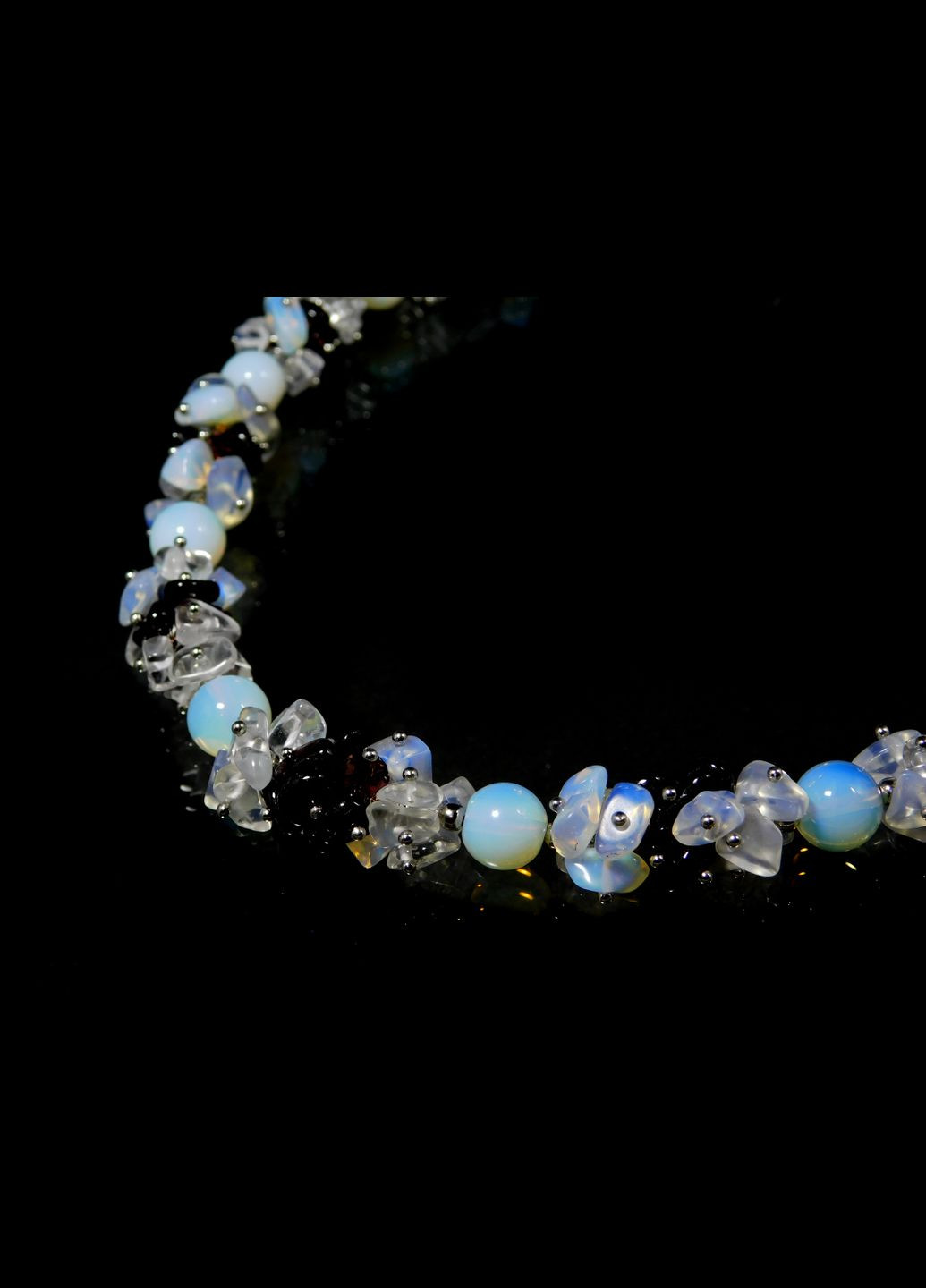 Намисто "Місячна мелодія" Місячний камінь синтетичний Fursa fashion (322313422)