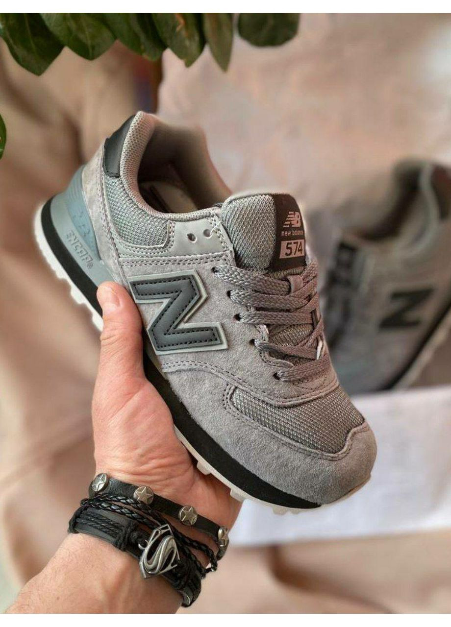 Чорні Осінні кросівки чоловічі new balance 574 gray black v2 нью беланс 574 No Brand