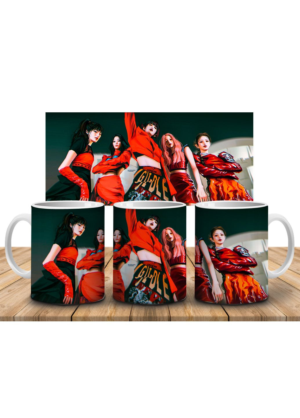 Кружка c принтом (G)I-dle 6, 330 мл No Brand (317300325)