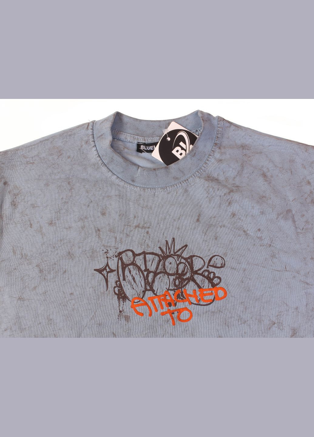 Блакитна літня футболка 14187 блакитно сірий BLUELAND