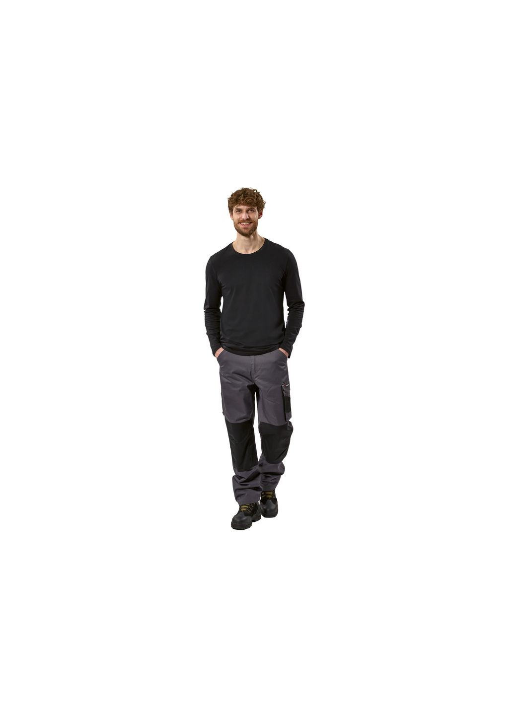 Футболка-лонгслів однотонна бавовняна для чоловіка LIDL 457599 чорний Parkside Футболка-лонгслів 437488 чорний чорний