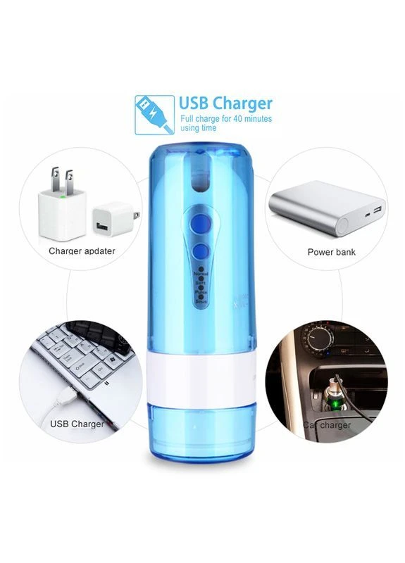 Ирригатор портативный для ухода за полостью рта Power Floss PR40V original Голубой No Brand (387587047)