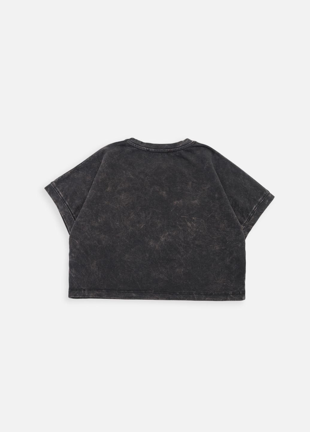 Чорна літня футболка з коротким рукавом для дівчинки колір чорний cb-00266678 Viollen