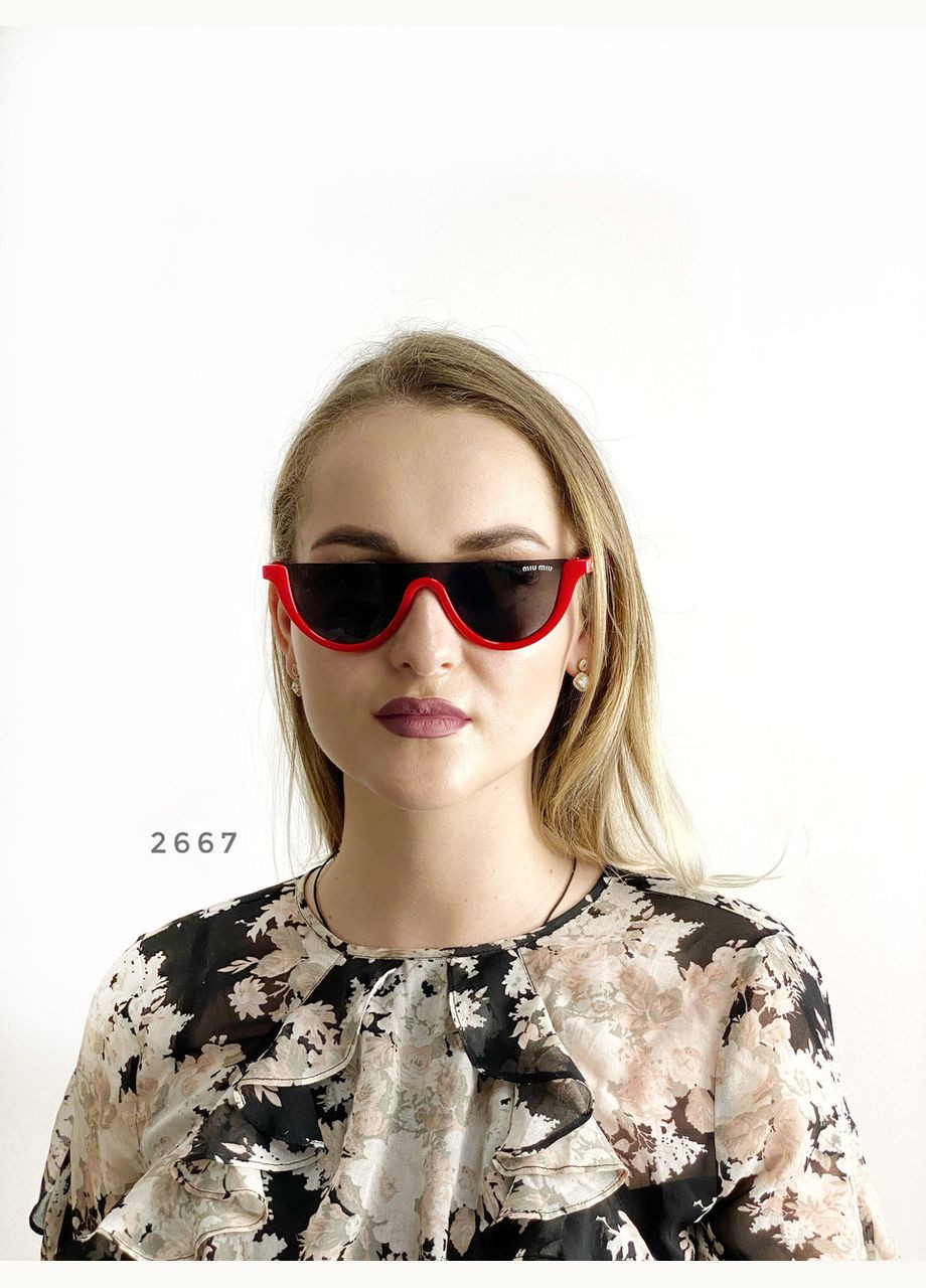 Модные черные очки в красной оправе. No Brand (302316643)