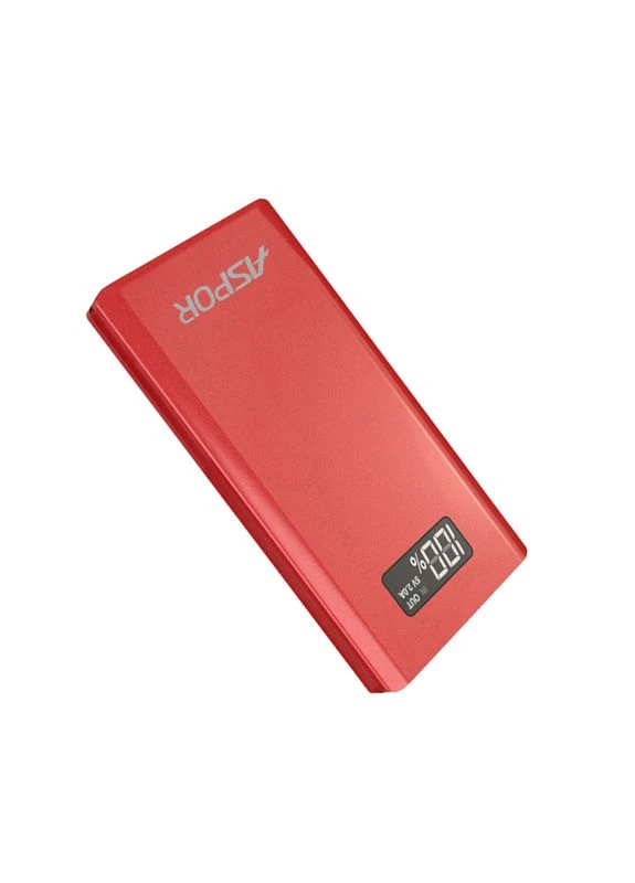 Портативное зарядное устройство (Повербанк) Q388 10000 mAh- красный Aspor (368560918)