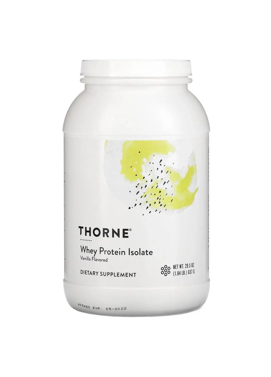 Сывороточный протеин изолят Whey Protein Thorne, ваниль, 837 г Thorne Research (364357324)