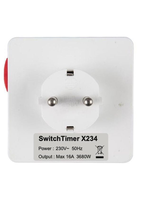 Розетка з таймером електро-механічна добова SwitchTimer X234 16А 230В Біла (XSTLA012415W 7317) XON E-Tech (304422393)
