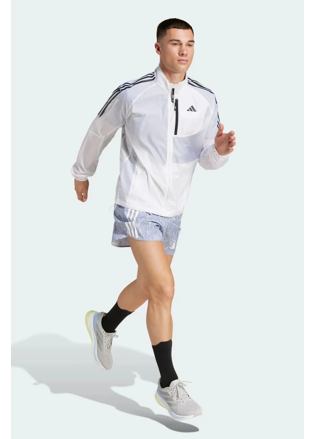 Шорты Own The Run 3-Stripes Light Blue JD7769 adidas (398033535)