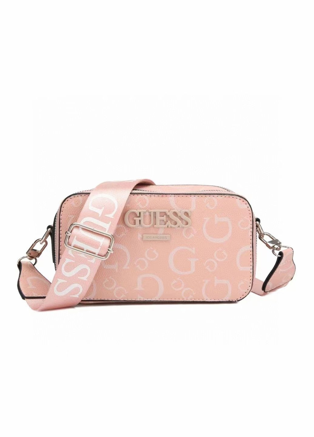Жіноча сумка Guess крос-боді прямокутна рожева No Brand (295903389)