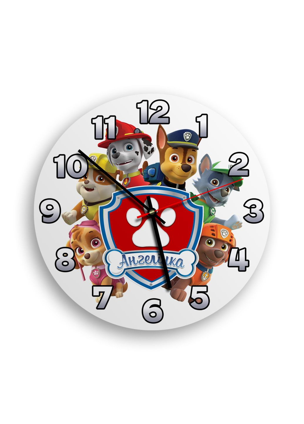 Часы настенные Paw Patrol 1 круглые No Brand (328089256)