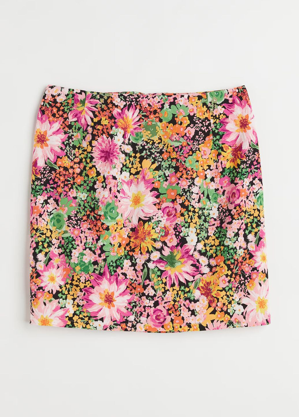 Разноцветная кэжуал однотонная юбка из вискозы H&M