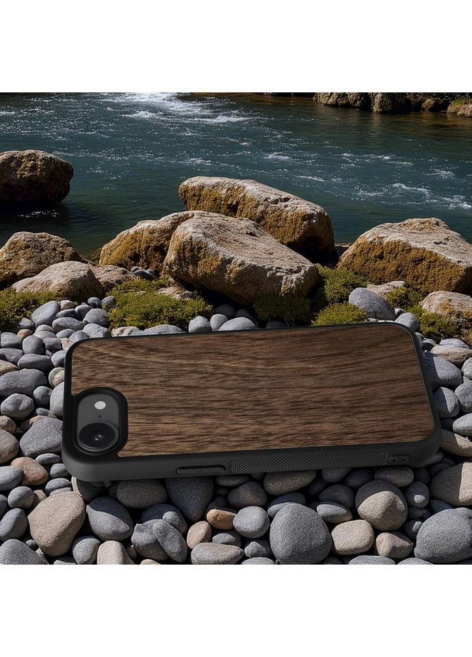 Накладка SkinBacker Wood для Apple iPhone 16е Американский орех (79792) Stenk (362376418)