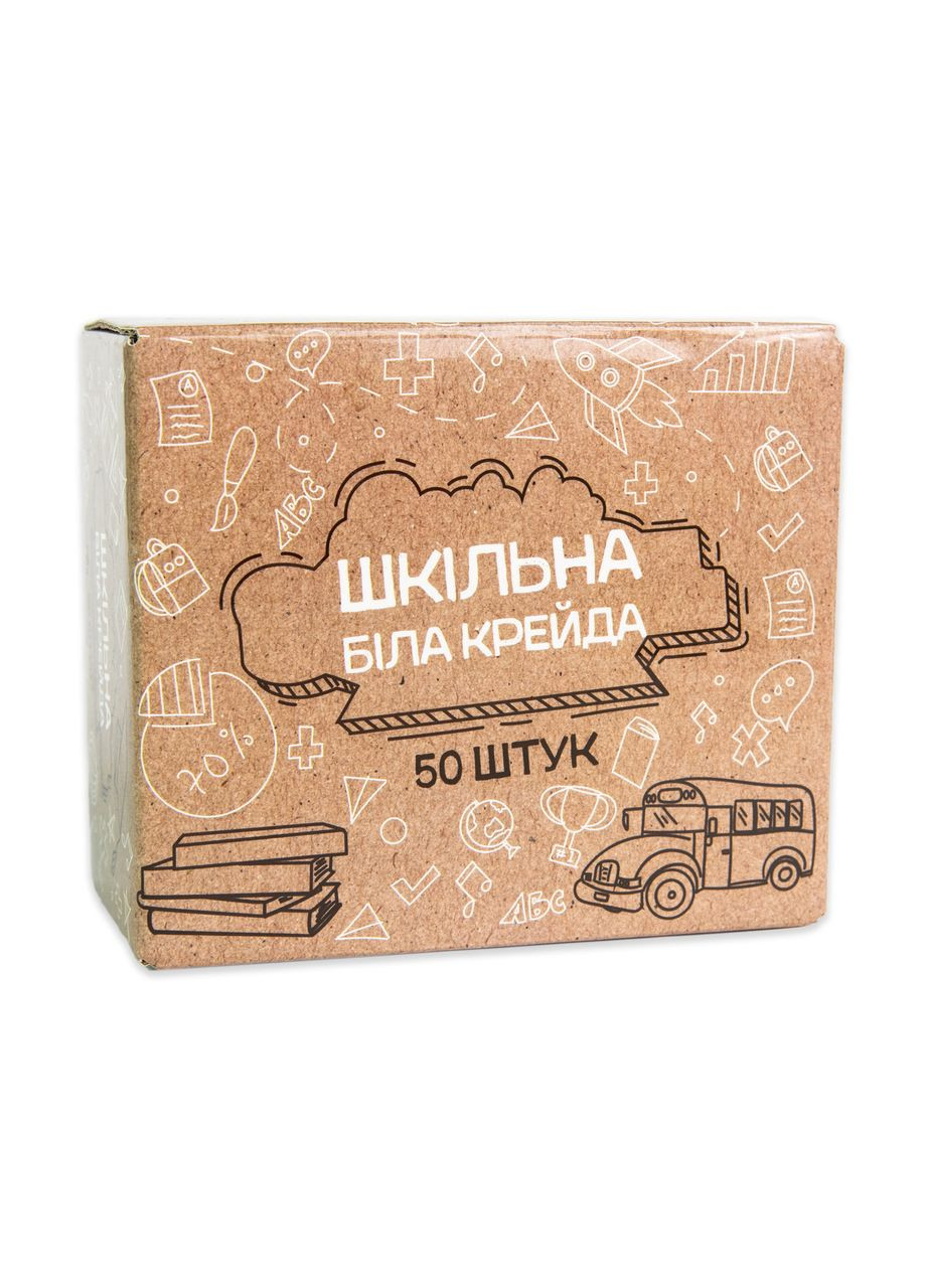 Набір шкільної крейди для дітей 3+ білий навчальний для малювання 50 штук Strateg (362429141)