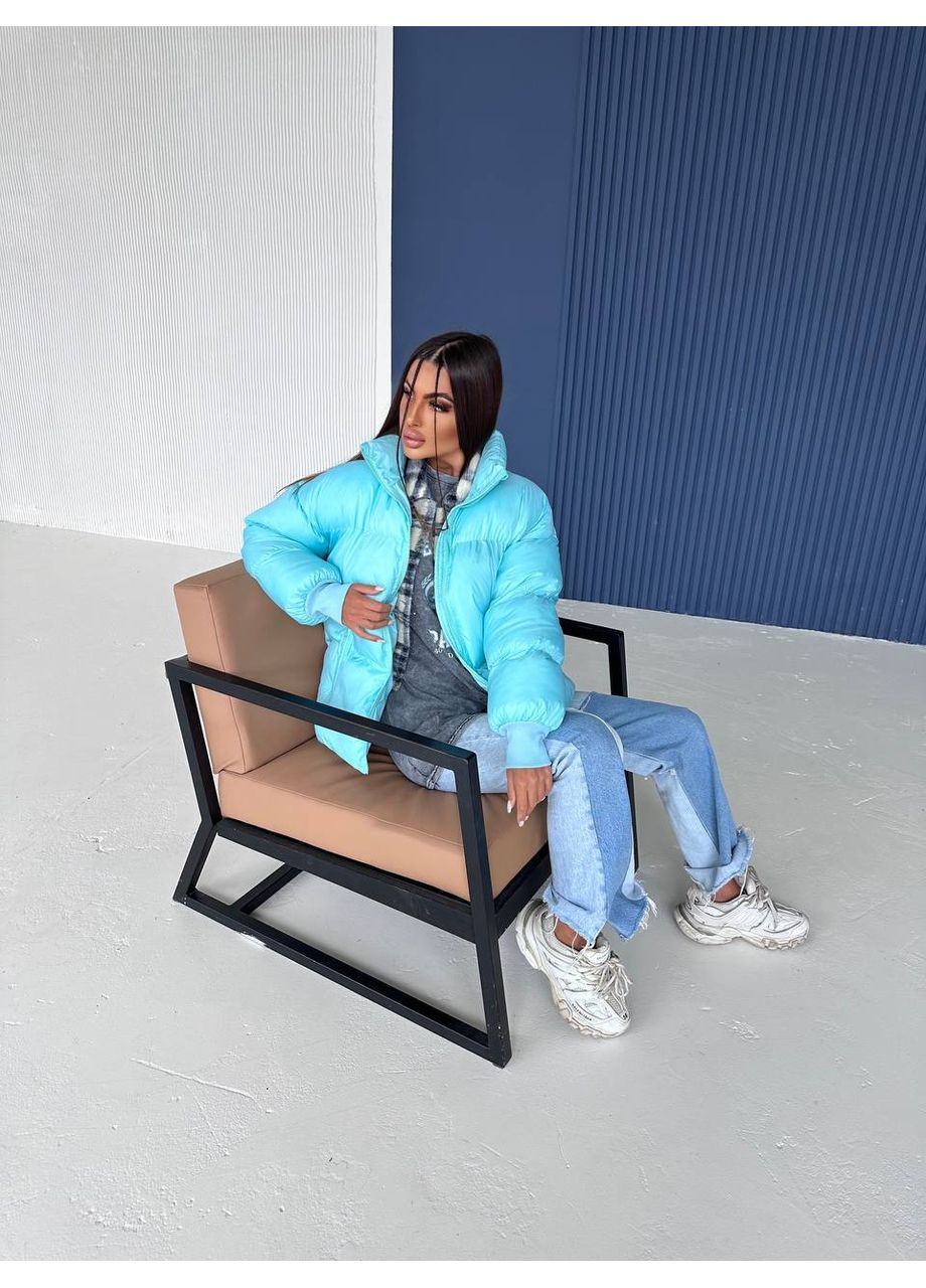 Блакитний демісезонний Пуховик No Brand