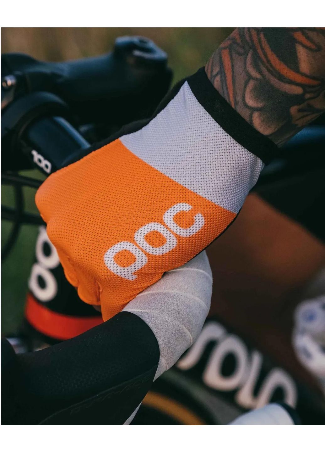 Велоперчатки Essential Road Mesh Short Glove, Granite Grey / Zink Orange, POC (334672845)